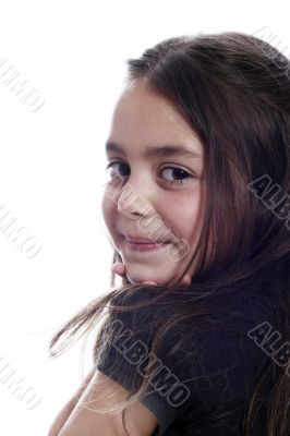 Young girl smiling at camera