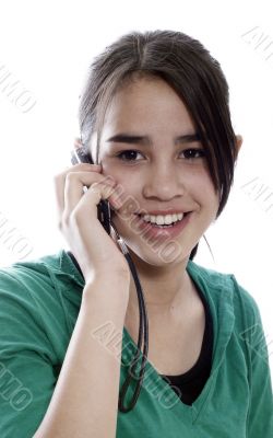 girl talking on mobile