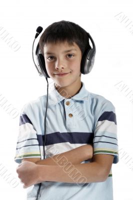 boy with headphone