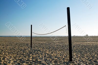 beach volleyball in sand