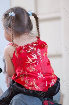 Kid Wearing Chinese Dress