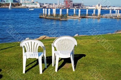 Chairs by the Ocean