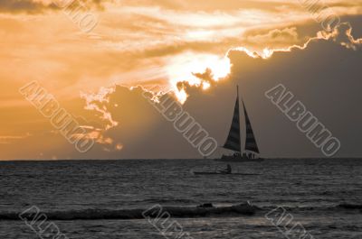 Yacht at Sunset