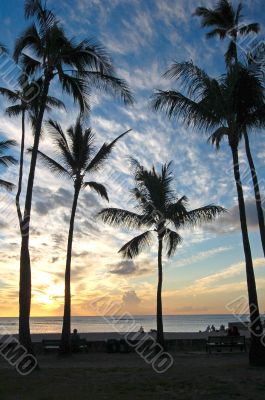 Sunset at Waikiki Beach