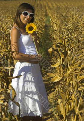 Sunflower woman