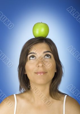 Apple on the head