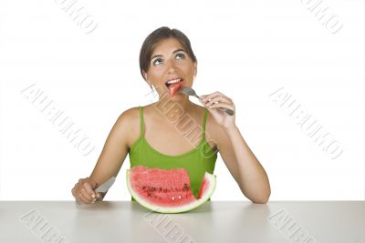 Watermelon hungry