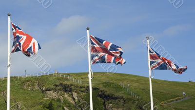 flags flying