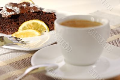 Chocolate Cake and Coffee