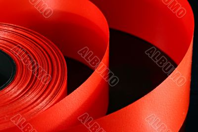 Red present ribbon