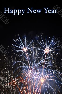 Fireworks in Blue