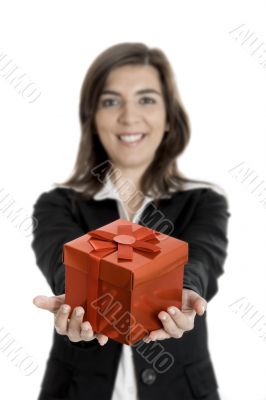 Holding a gift