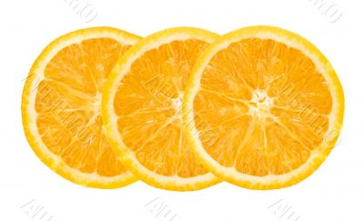 Three orange slices