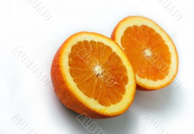 two slices of oranges