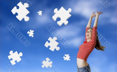 Puzzle woman