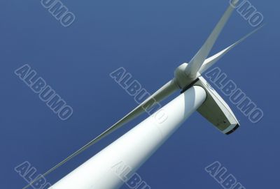 close up of a windturbine