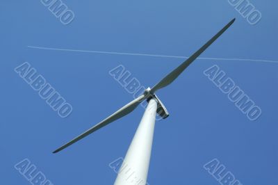 close up of a windturbine