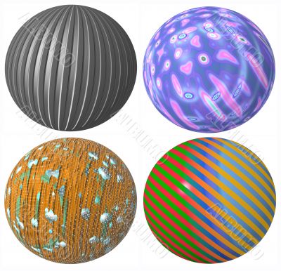 colored abstract pattern globe spheres high quality rendered from 3d