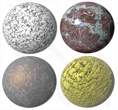 colored abstract pattern stone spheres high quality rendered from 3d