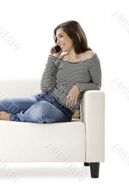 Woman at phone