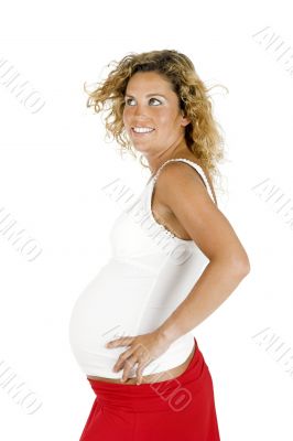 Happy pregnant woman