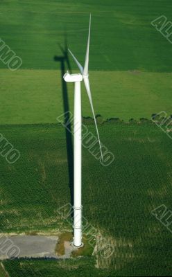 overview of windturbine and shadow