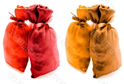 Beautiful multi-coloured sacks