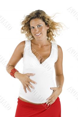 Happy pregnant woman