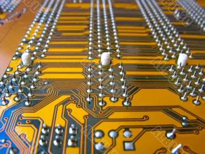 close-up of Computer Circuit Board abstract pattern