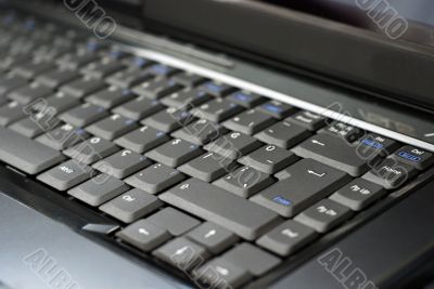 black laptop keyboard