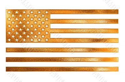 Golden pattern american flag illustration