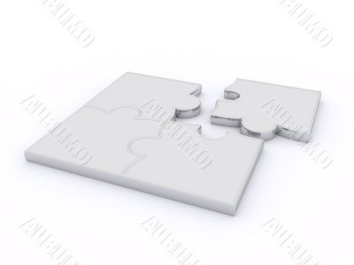 Puzzles on a white background