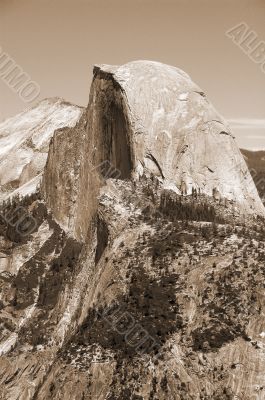 Half Dome Yosemite sepia