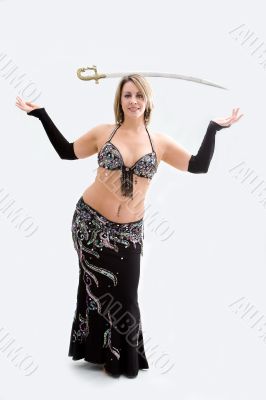 Belly dancer in black