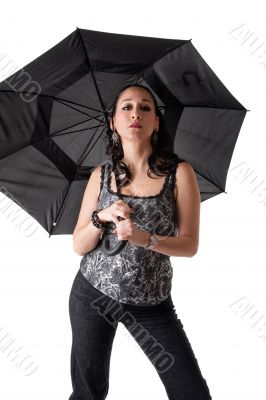 Beautiful woman with umbrella