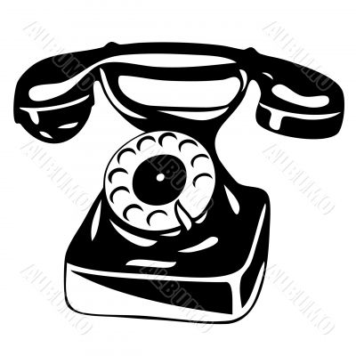 old analogue phone - vector