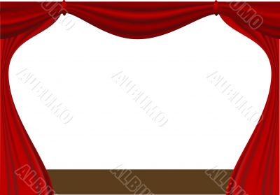 open curtain - vector