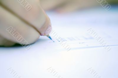 hand with pencil