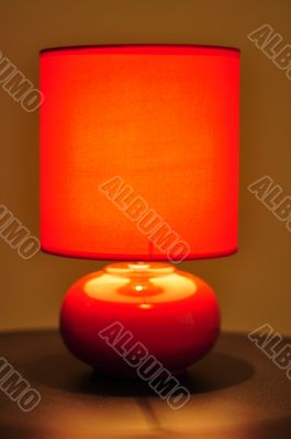 Red table lamp