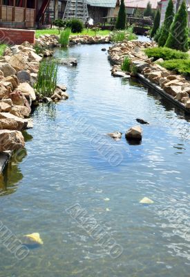 Garden with river