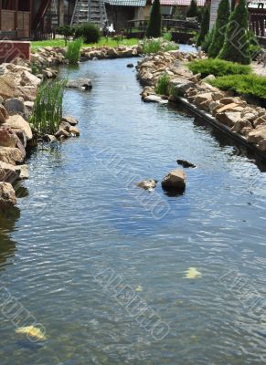 Garden with river