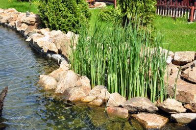 Garden with river