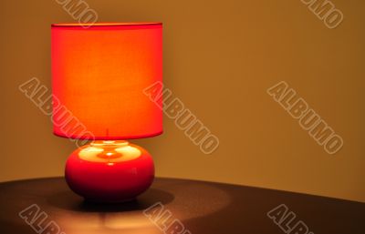 Red table lamp