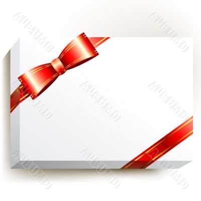 paper with red bow