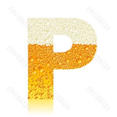 alphabet beer P