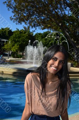 Lady at the fountain