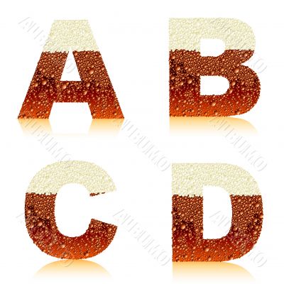 alphabet dark beer ABCD