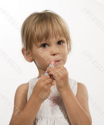 Girl and Lipstick 