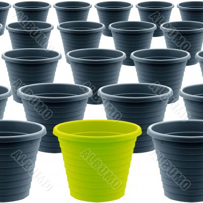 plastic garden pot