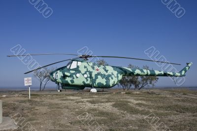 Temryuk. Military helicopter